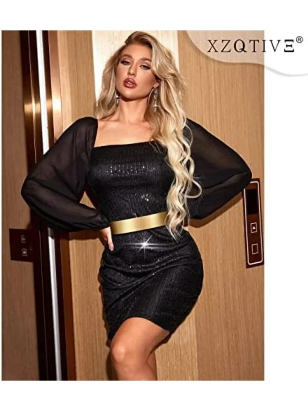 Shiny Metallic Waist Belt for Women | Adjustable Mirror Chain Dress Belt